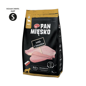 PAN MIĘSKO Pute mit Fasan S - Trockenfutter für Hunde - 9 kg