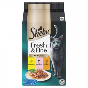 SHEBA Fresh & Fine Meat Dishes in Sauce - nassfutter für Katzen - 6x50g