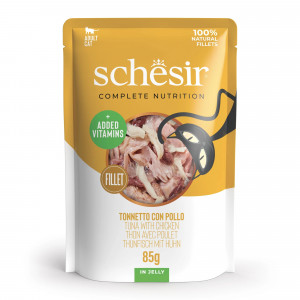 SCHESIR in jelly Tuna with chicken - nassfutter für Katzen - 85 g