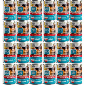 FRENDI mit Rind Stücke in feiner Soße - Nassfutter für Hunde - 24x1250g