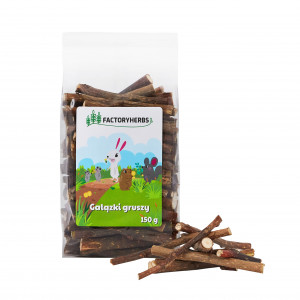FACTORYHERBS Pear branches - leckerli für Nagetiere und Kaninchen - 150g