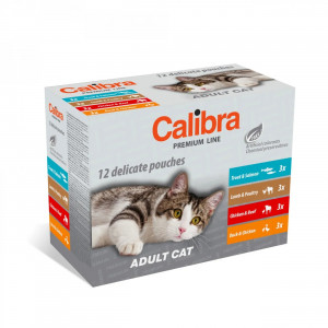 CALIBRA Cat Premium Adult - nassfutter für Katzen - 12x100g