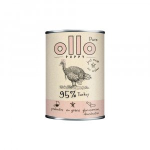 OLLO Puppy Pure Pute - Nassfutter für Hunde - 850 g