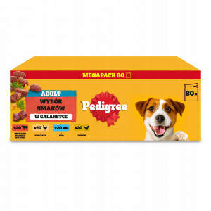 PEDIGREE Adult Selection of flavours in jelly - Nassfutter für Hunde - 80x100g