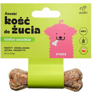 AZANKI Knochen mit Insekten und Probiotikum Puppy – Leckerli für Hunde – 10 cm