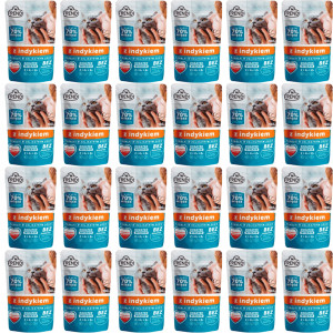 FRENDI Stückchen in Soße mit Pute - Nassfutter für Katzen - 24x100g