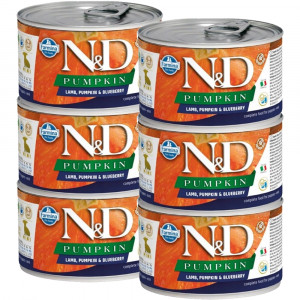 FARMINA N&D Puppy Lamb&Pumpkin&Blueberry - Nassfutter für Hunde - 6x140 g