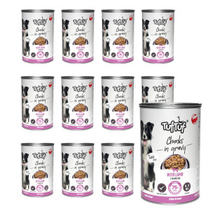 TUF TUF Meaty chunks with lamb - Nassfutter für Hunde - 12x1250g