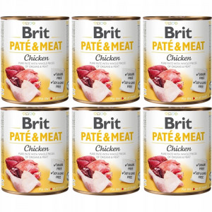 BRIT Paté & Meat Huhn - Nassfutter für Hunde - 6x800g