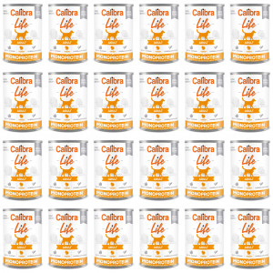 CALIBRA Dog Life Adult Pute mit Äpfeln - Nassfutter für Hunde - 24x400g