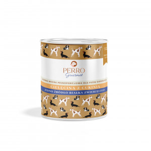 PERRO Gourmet Veal with zucchini - nassfutter für Hunde - 800g