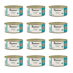 APPLAWS Tuna fillet in broth - nassfutter für Katzen - 12x70g