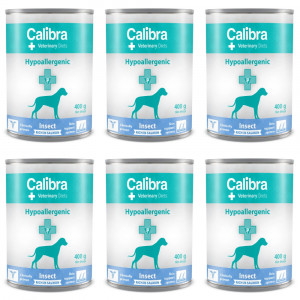 CALIBRA VD Dog Hypoallergenic Insekten&Lachs - Nassfutter für Hunde - 6x400g