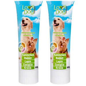 LOVIDOG Paste mit Kaninchen – Leckerli für Hunde – 2x90g