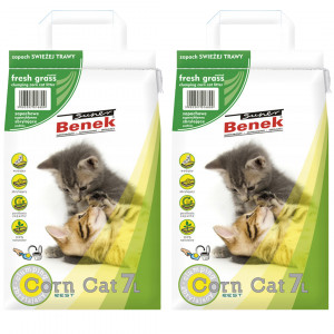 CERTECH Super Benek Corn Cat Frisches Gras – klumpende Maisstreu – 2x7l