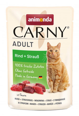 ANIMONDA Carny Adult Beef and ostrich - nassfutter für Katzen - 85g