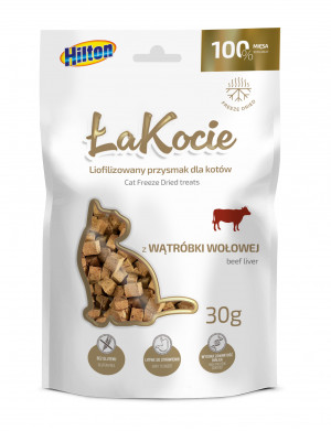 HILTON ŁaKocie Freeze dried beef liver - Katze behandeln - 30g