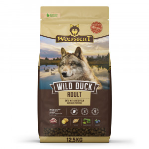WOLFSBLUT Wild Duck Duck with potatoes - trockenfutter für Hunde - 12,5kg