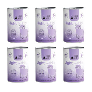 PAKA ZWIERZAKA Pepe Vet Light Rabbit - Nassfutter für Hunde - 6x400g