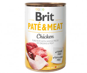 BRIT Paté & Meat mit Huhn - Nassfutter für Hunde – 400 g