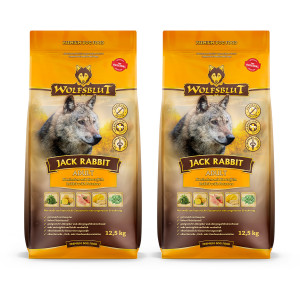WOLFSBLUT Jack Rabbit - trockenfutter für Hunde - 2x12,5kg