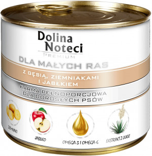 DOLINA NOTECI Premium with goose, potatoe and apple Small breeds - Nassfutter für Hunde - 185 g
