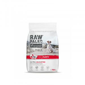 RAW PALEO Ultra Mini Puppy Beef - Trockenfutter für Welpen kleiner Rassen - 750 g 