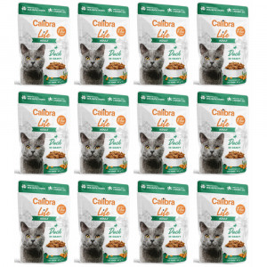 CALIBRA Cat Life Adult Duck in gravy - Nassfutter für Katzen - 12x85g