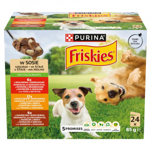 PURINA Friskies in sauce - Nassfutter für Hunde - 24x85g
