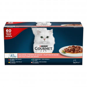 PURINA Gourmet Perle Mix - Nassfutter für Katzen - 60x85 g 