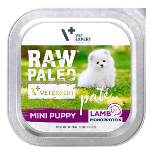 RAW PALEO Pâte Mini Puppy Lamb - Nassfutter für Hunde - 150g