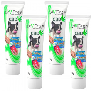 LOVIDOG Funktionspaste mit CBD – Leckerli für Hunde – 4x90g