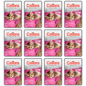 CALIBRA Premium Kitten Turkey & Chicken - Nassfutter für Katzen - 12x100g