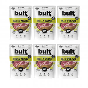 BULT Rich in beef - Nassfutter für Hunde - 6x100g