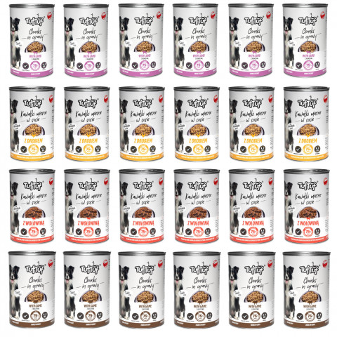 TUF TUF Meatballs MIX 4 Flavours - Nassfutter für Hunde - 24x1250g - Fotogalerie 1