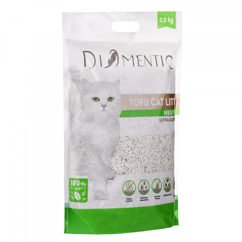 DIAMENTIQ Tofu Neutral Ultra clumping - pflanzliche streu - 2,5 kg - Fotogalerie 6