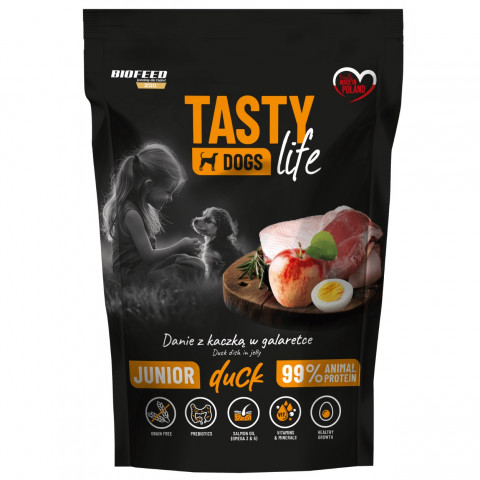 BIOFEED Tasty Dogs Life Junior Duck - Nassfutter für Hunde - 150g - Fotogalerie 1