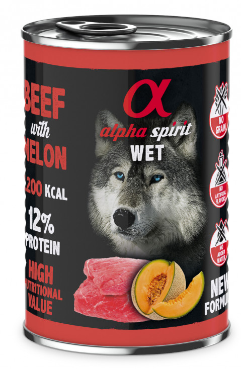 ALPHA SPIRIT WET Beef with melon - wet dog food - 400g - Fotogalerie 1