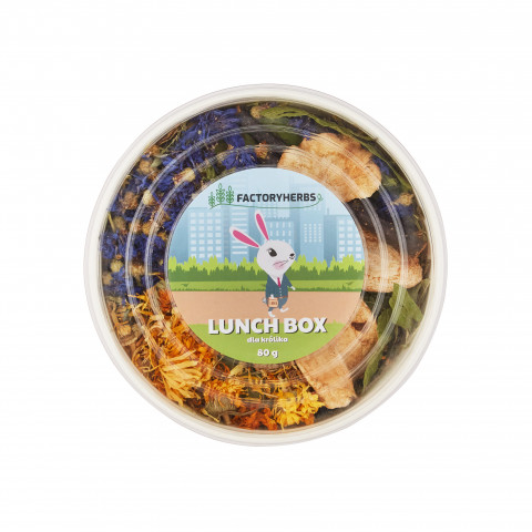 FACTORYHERBS Lunch Box für Kaninchen - Leckerbissen für Nager und Kaninchen - 80 g - Fotogalerie 2