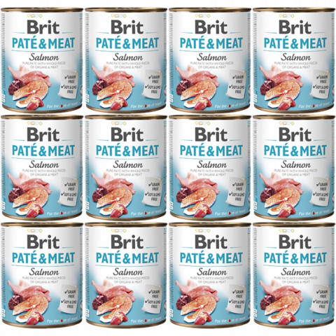 BRIT Paté & Meat Lachs - Nassfutter für Hunde - 12x800g - Fotogalerie 1