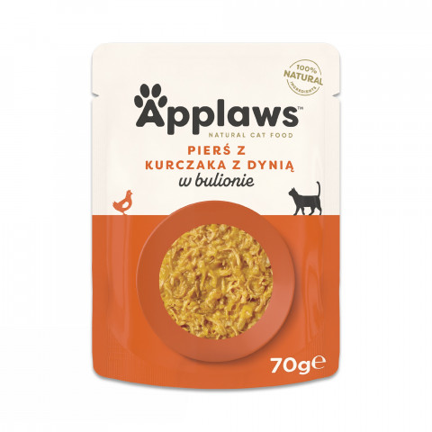APPLAWS Chicken breast with pumpkin in broth - nassfutter für Katzen - 70g - Fotogalerie 1