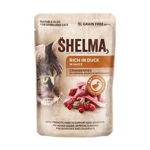SHELMA with chicken, beef, duck and turkey - nassfutter für Katzen - 40x85g - Fotogalerie 5