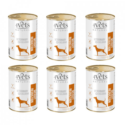 4VETS Natural Weight Reduction Dog - Nassfutter für Hunde - 6x400g - Fotogalerie 1