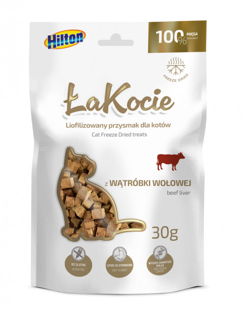 HILTON ŁaKocie Freeze dried beef liver - Katze behandeln - 30g - Fotogalerie 1