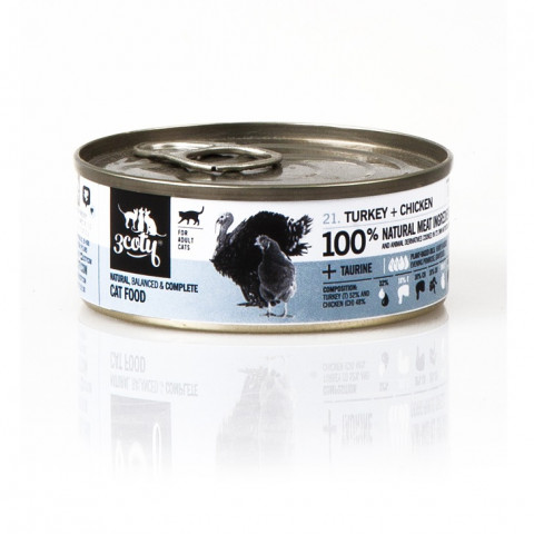 3COTY Turkey with chicken - nassfutter für Katzen - 80g - Fotogalerie 1