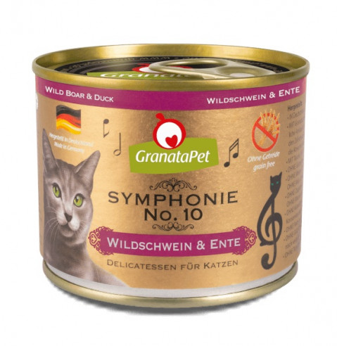 GRANATAPET Symphonie No.10 Wild boar and duck - nassfutter für Katzen - 200g - Fotogalerie 1
