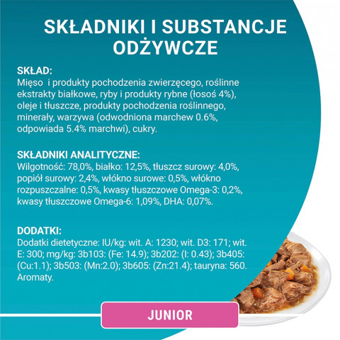PURINA One Junior Salmon with carrot - nassfutter für Katzen - 85g - Fotogalerie 3