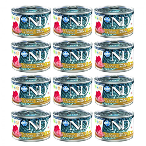 FARMINA N&D Cat Natural Thunfisch&Huhn- Nassfutter für Katzen - 12x140 g - Fotogalerie 1