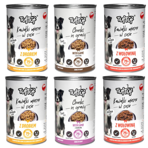 TUF TUF Meatballs MIX Flavours - Nassfutter für Hunde - 6x415g - Fotogalerie 1