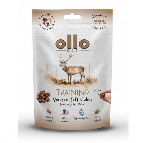 OLLO Air Dried Training Venison Cubes - leckerli für hunde - 80g - Fotogalerie 1